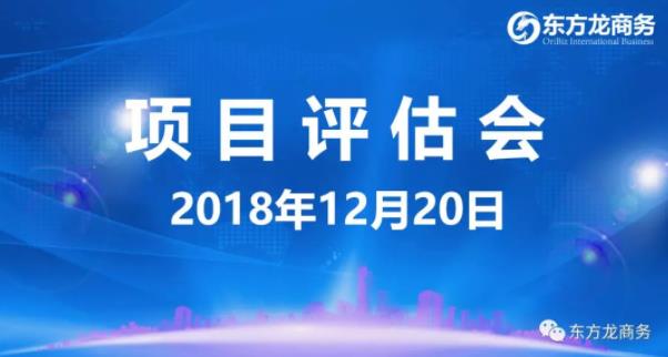 【項目評估會】東方龍商務舉行12月中旬項目評估會，37個優質項目經評估可對接政府園區